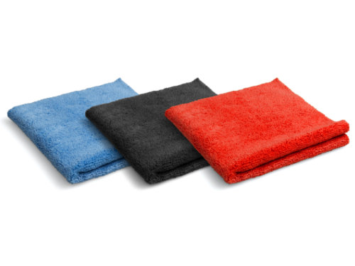 set of microfiber towels for boat polishing